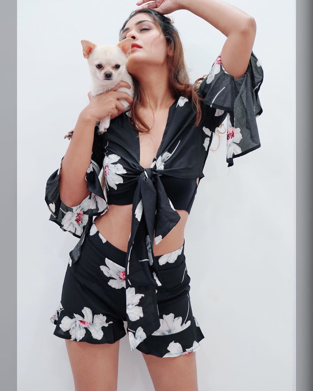 Payal Rajput Sexy Stills With Her Puppy