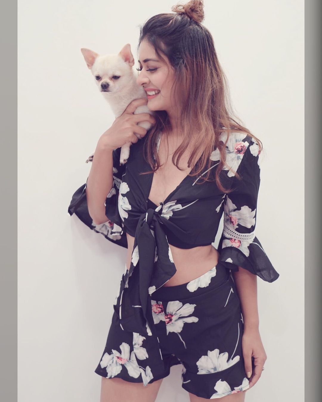 Payal Rajput Sexy Stills With Her Puppy
