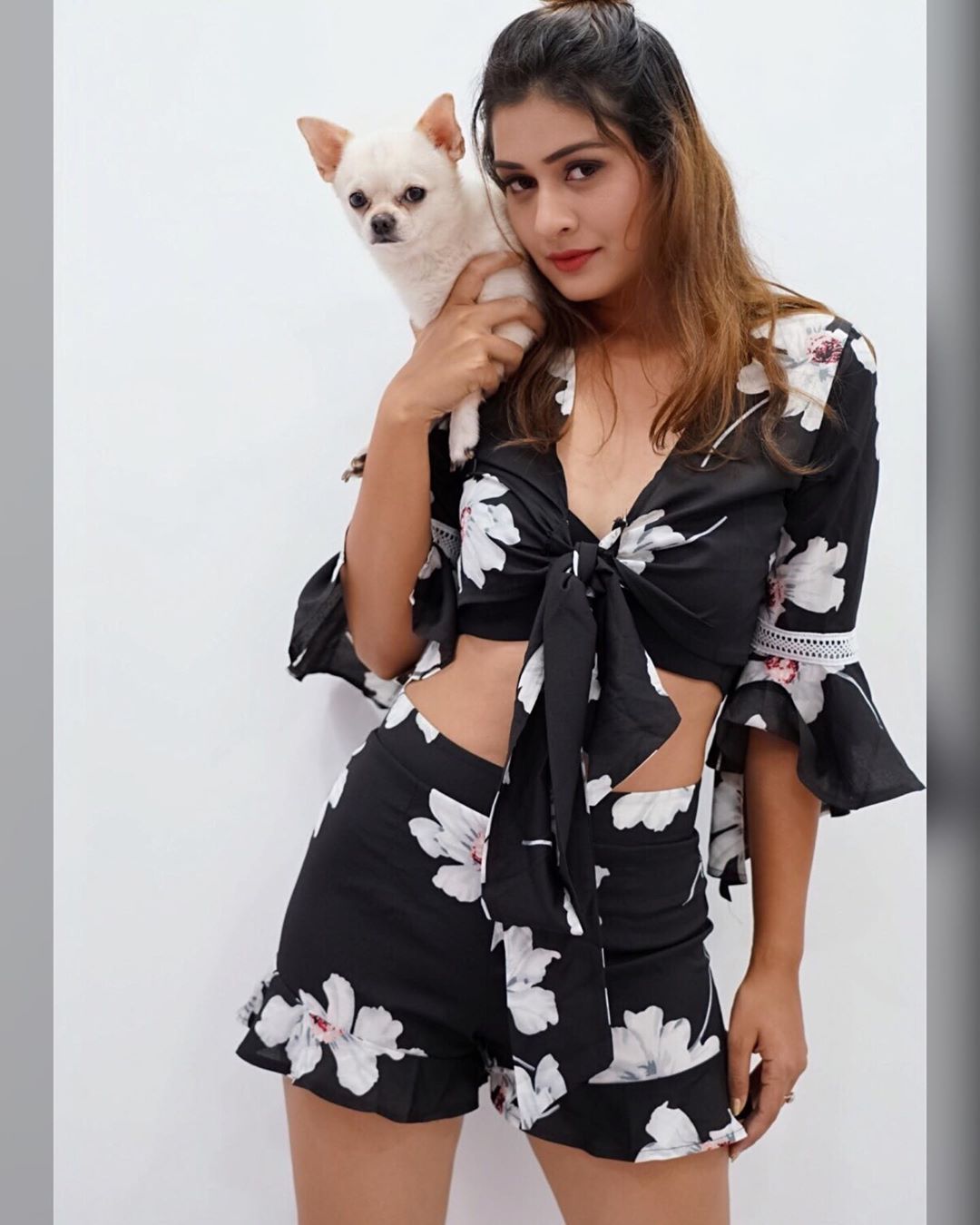 Payal Rajput Sexy Stills With Her Puppy