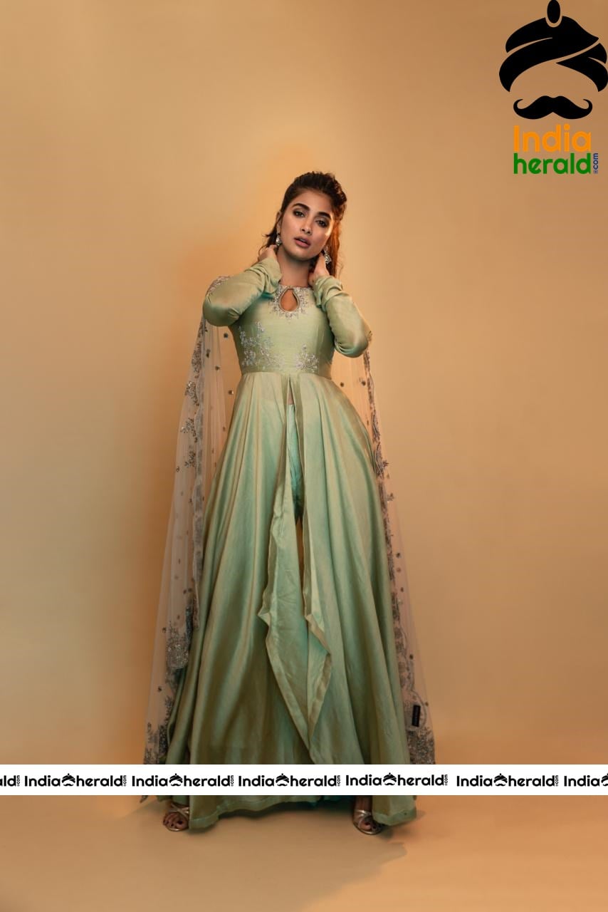 Pooja Hegde Hot Cleavage Exposing Photoshoot Before Success Meet