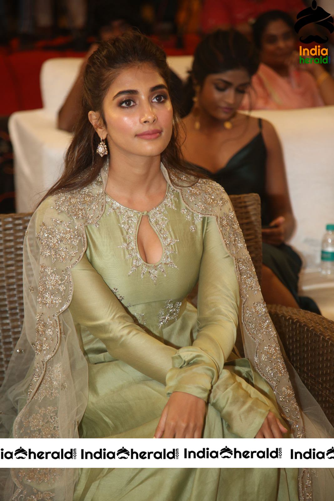 Pooja Hegde Hot Cleavage Show at Gaddala Konda Ganesh Success Meet Set 1