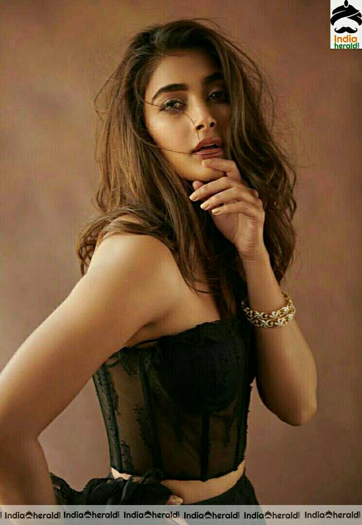 Pooja Hegde Latest Hot Black Dress Stills