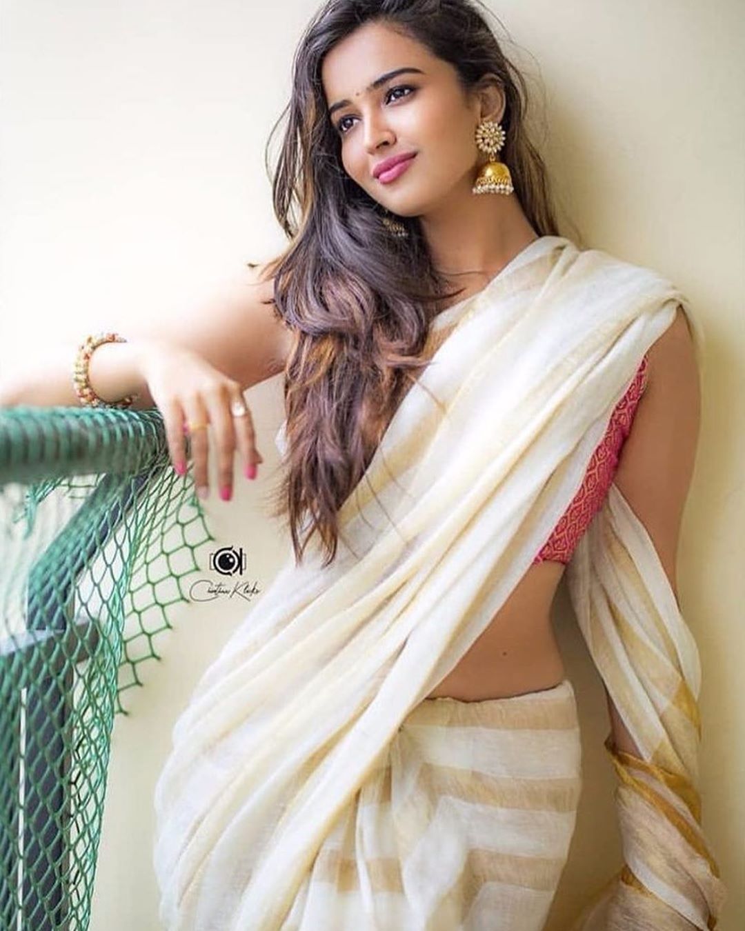 Poojitha Oozes Sex Appeal And Temptations In Saree
