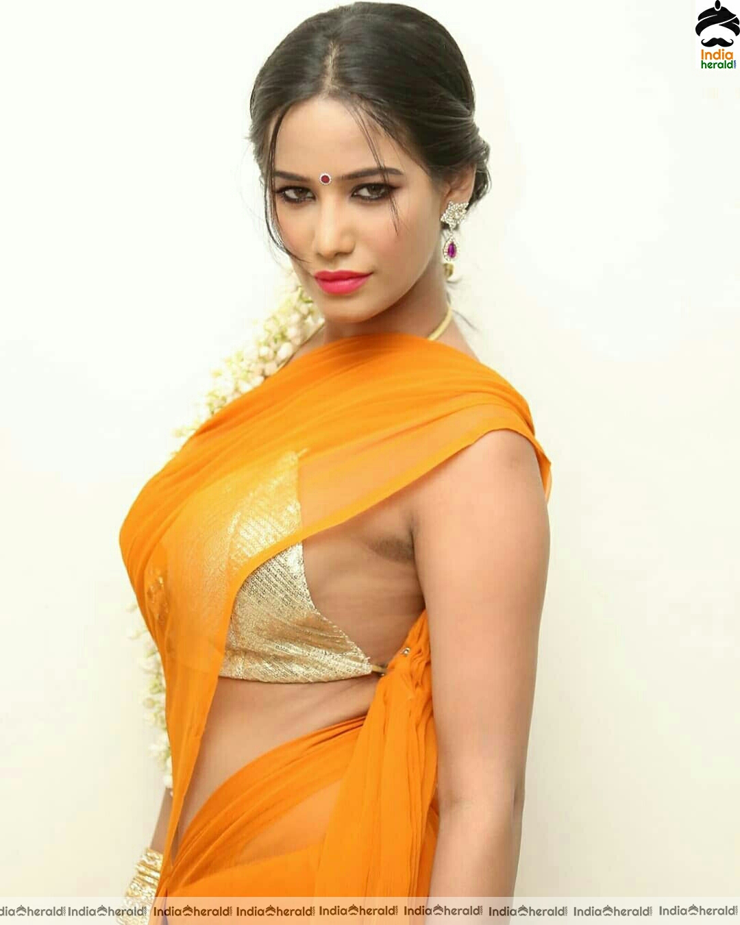 Poonam Pandey still oozing hotness in saree