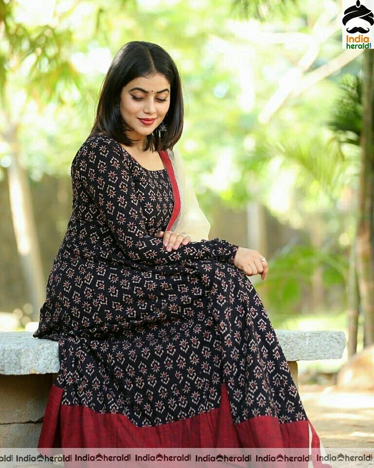 Poorna Cute Latest Black Chudi Stills