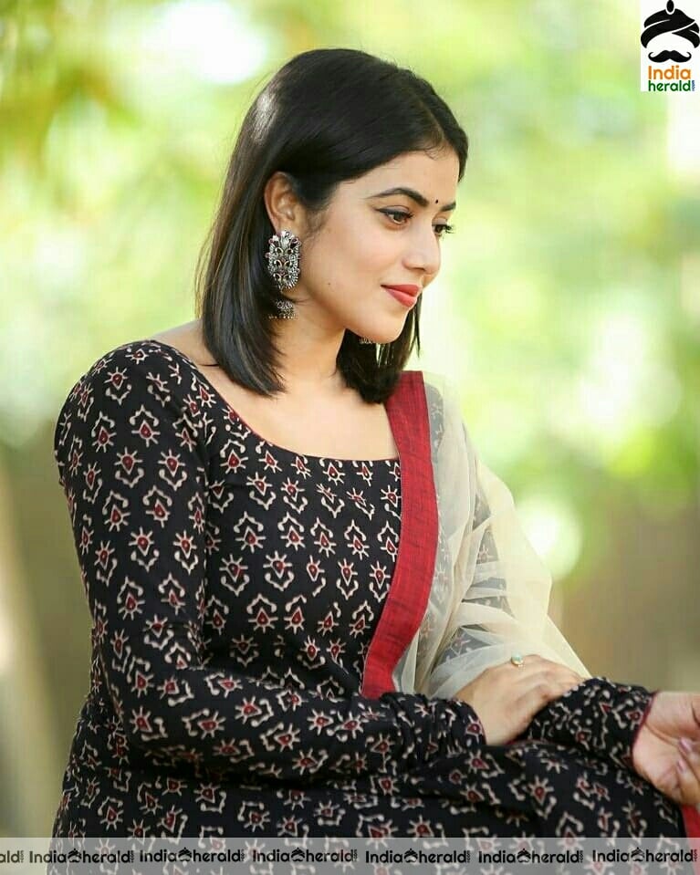 Poorna Cute Latest Black Chudi Stills