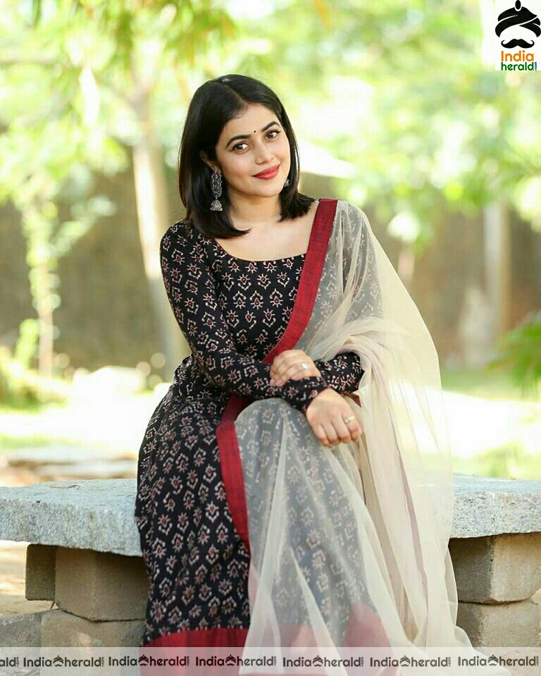 Poorna Cute Latest Black Chudi Stills