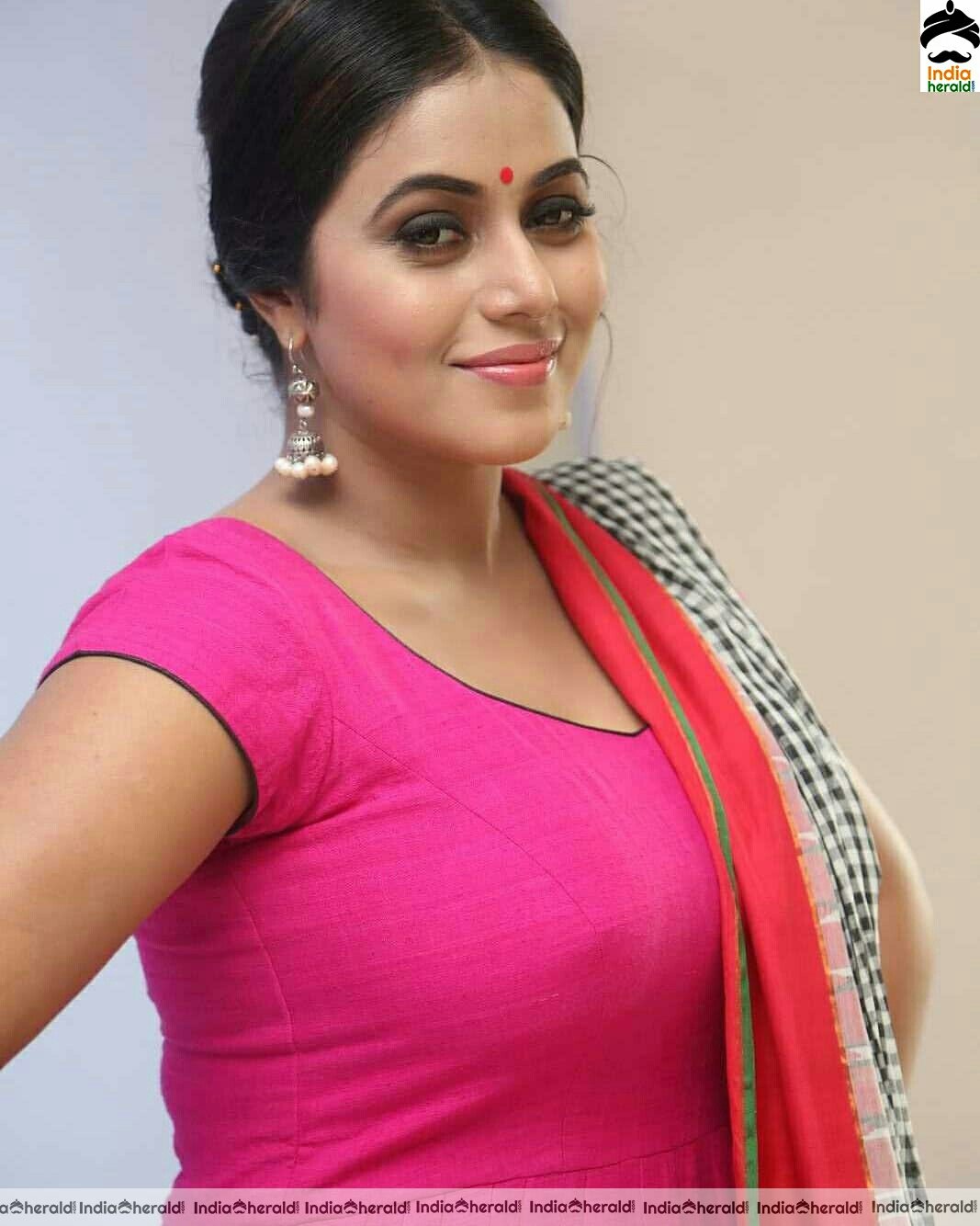 Poorna Hot Pink Dress Stills