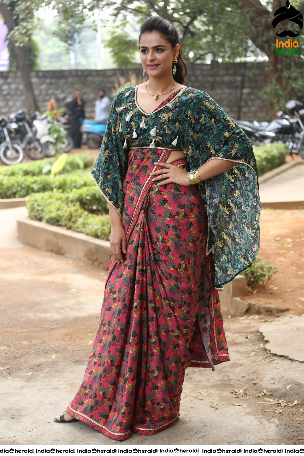 Prachi Tehlan looking Elegant at Mamangam Press Meet Set 1