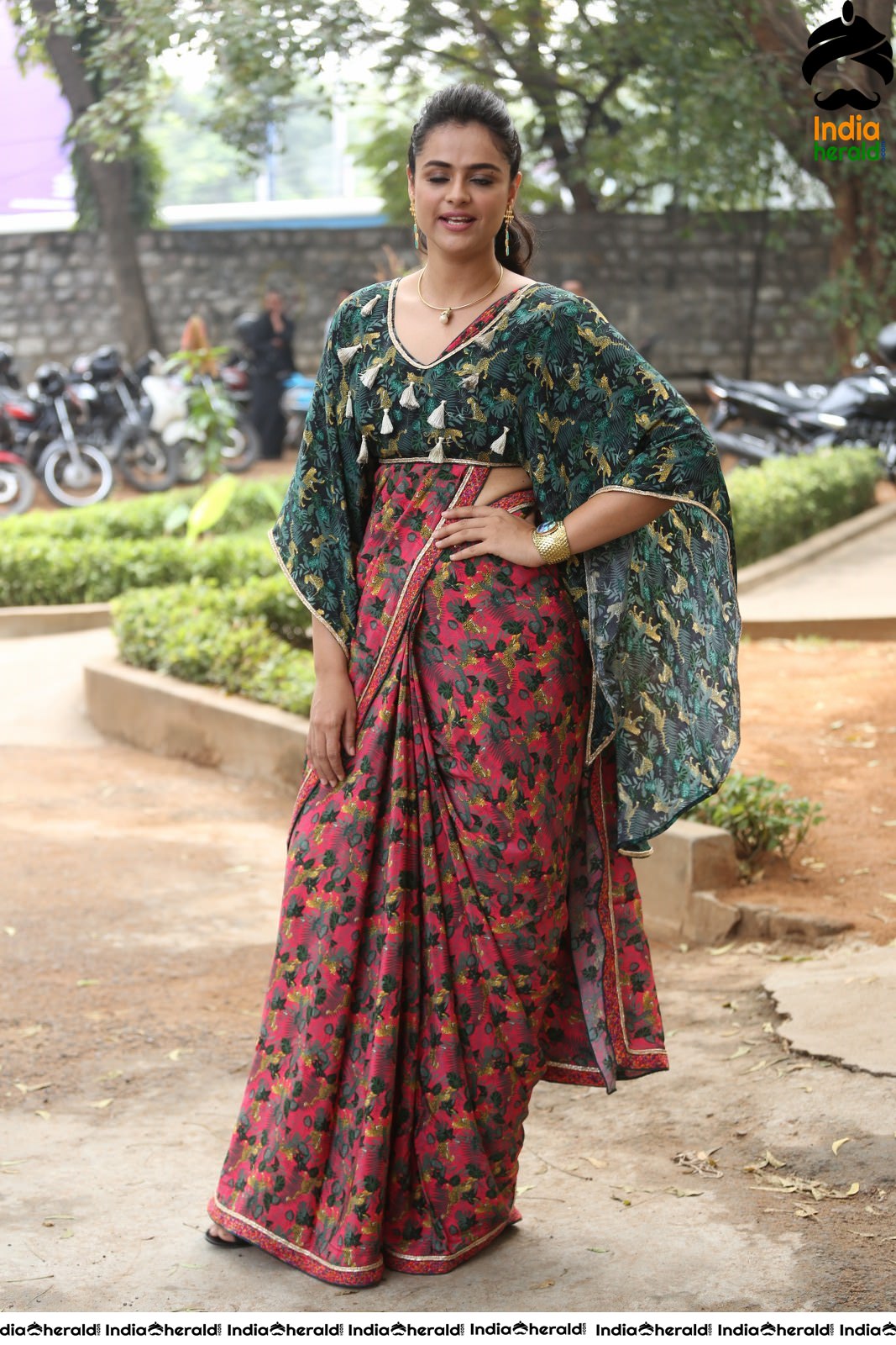 Prachi Tehlan looking Elegant at Mamangam Press Meet Set 1