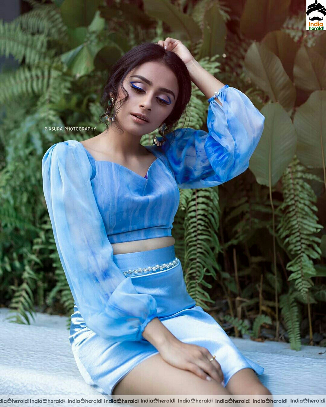 Pragathi Cute Blue Dress Stills