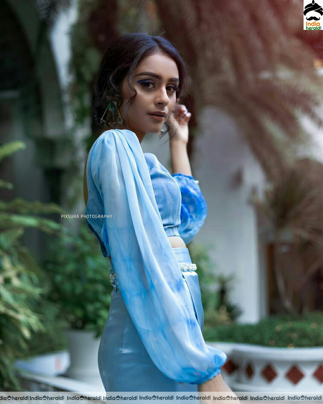 Pragathi Cute Blue Dress Stills