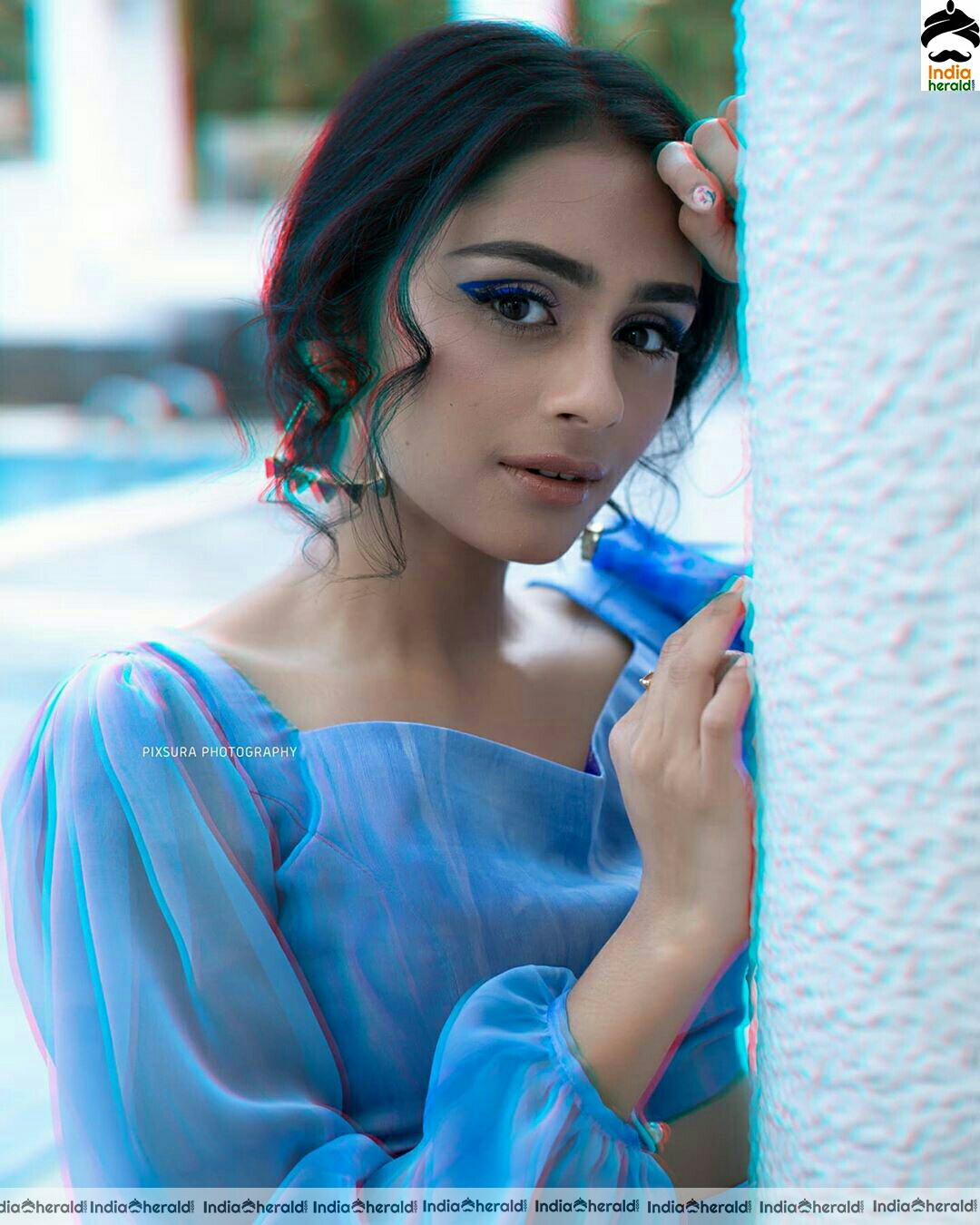 Pragathi Cute Blue Dress Stills
