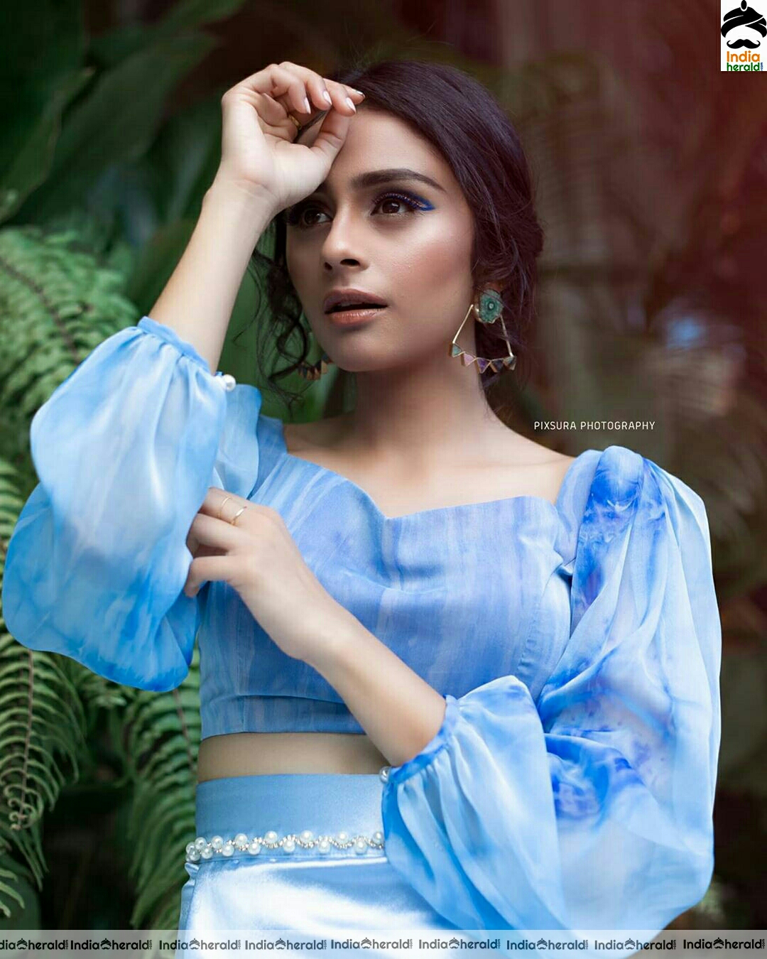 Pragathi Cute Blue Dress Stills