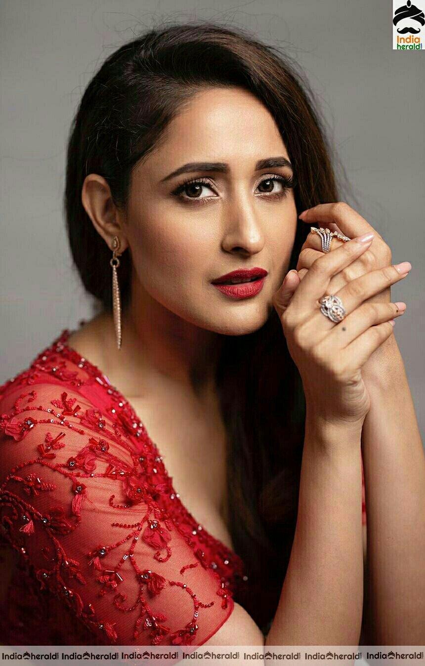 Pragya Jaiswal Hot In Red Dress Stills