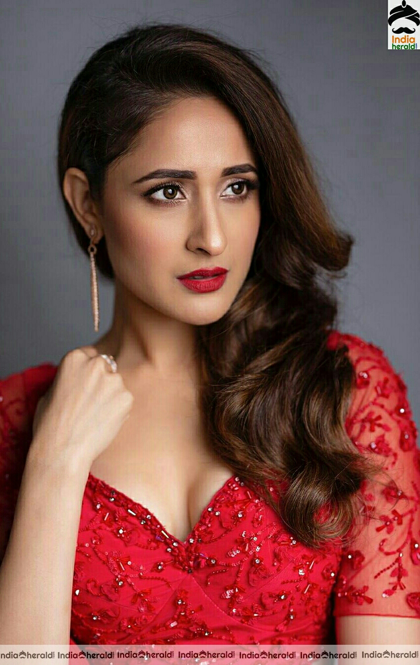 Pragya Jaiswal Hot In Red Dress Stills