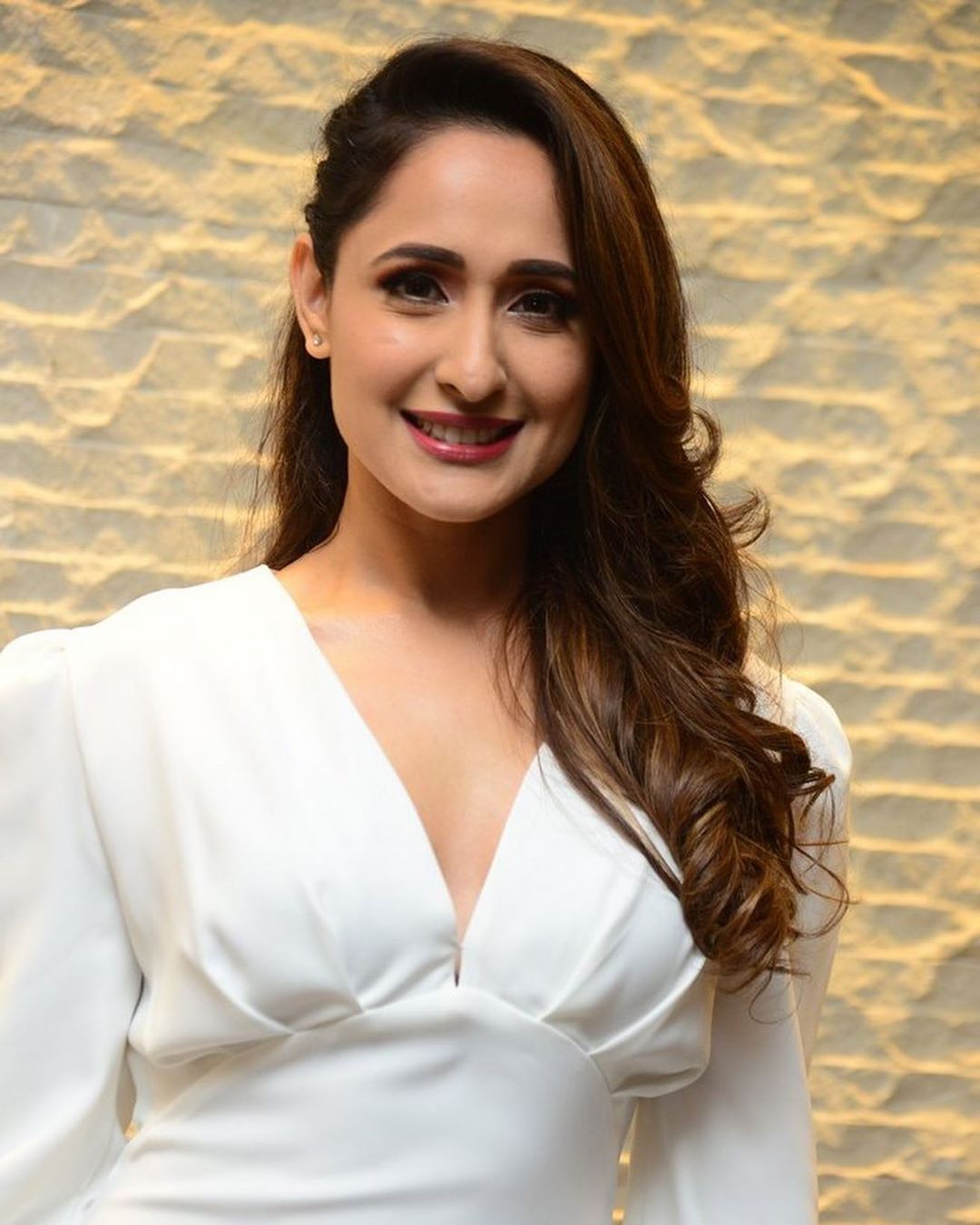 Pragya Jaiswal Looking Hot In White Bath Robe Look Like Dress