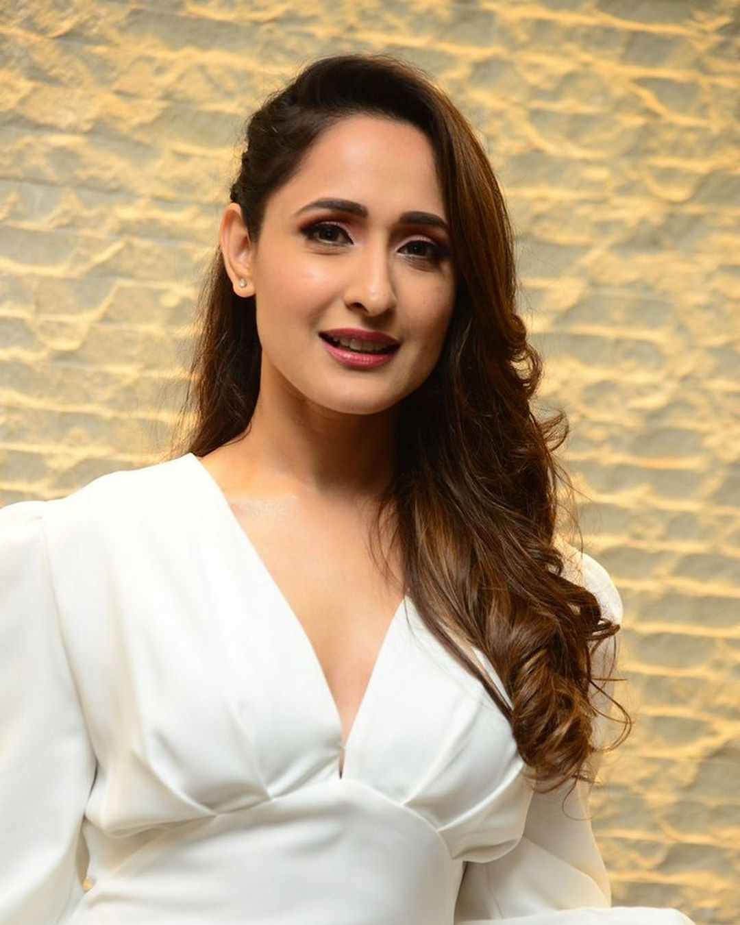 Pragya Jaiswal Looking Hot In White Bath Robe Look Like Dress