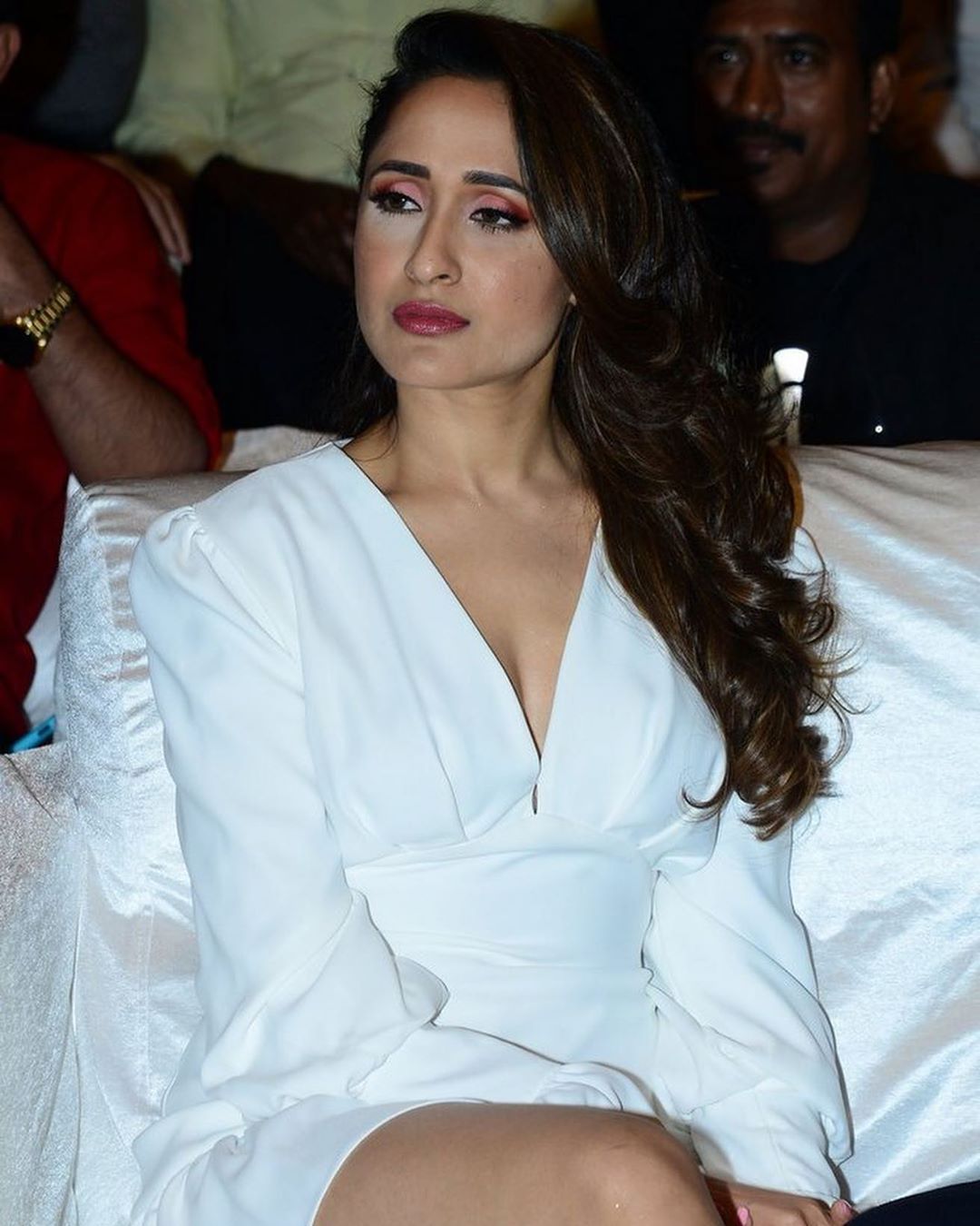 Pragya Jaiswal Looking Hot In White Bath Robe Look Like Dress