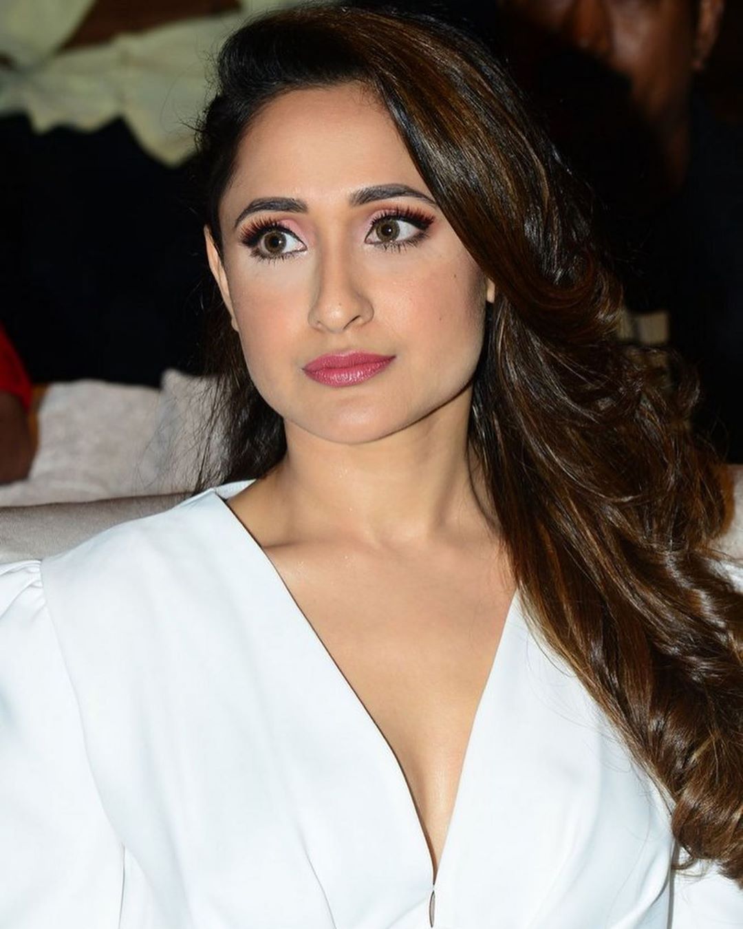 Pragya Jaiswal Looking Hot In White Bath Robe Look Like Dress