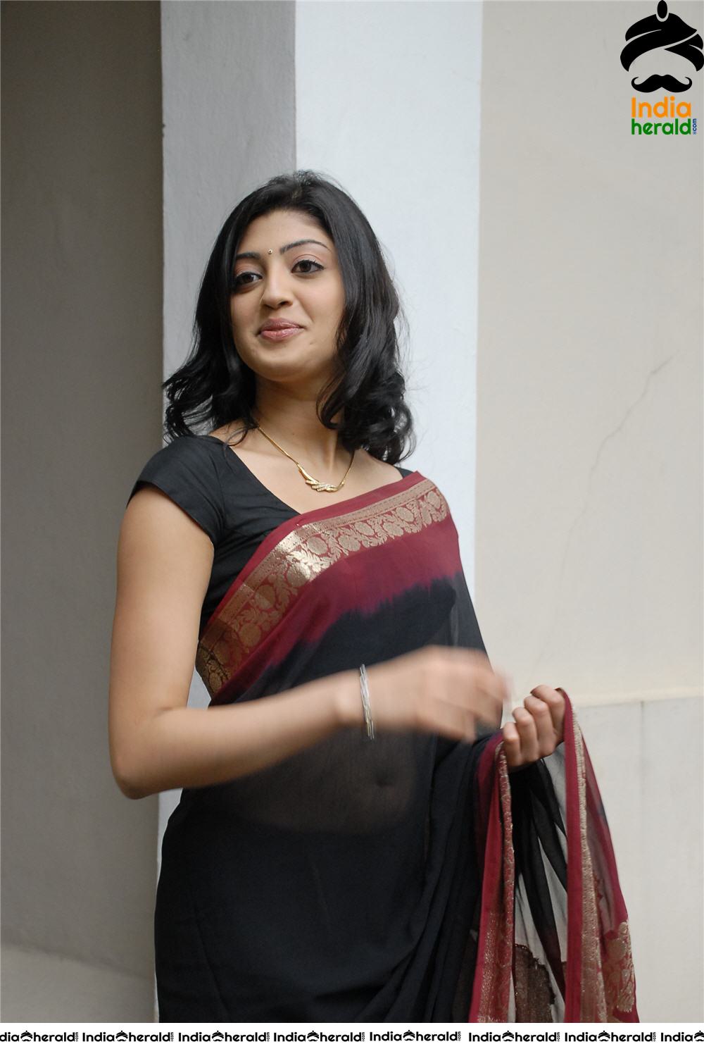 Pranitha is just tempting hot in Black Transparent Saree Set 1