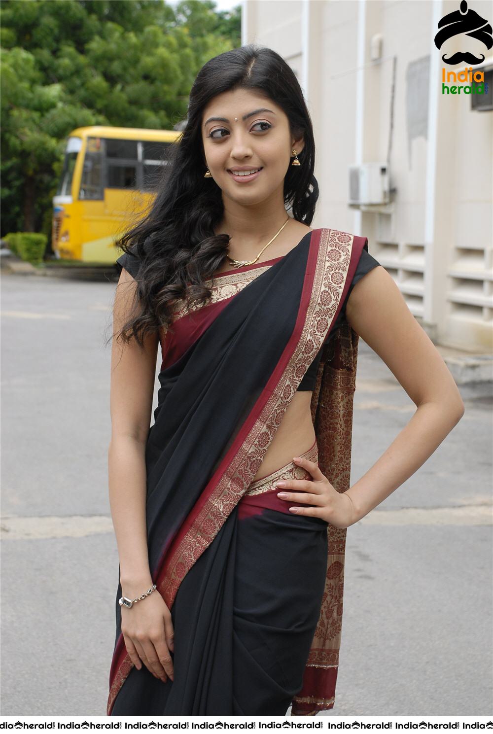 Pranitha is just tempting hot in Black Transparent Saree Set 2