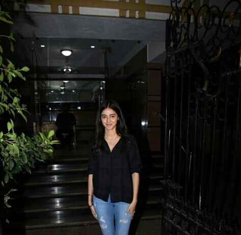 Pretty Ananya Panday Dressed In Black And Spotted In Andheri