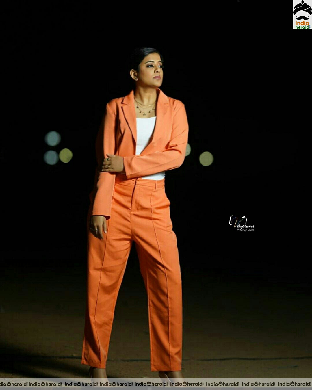 Priya Mani Latest Cute Orange Dress Stills