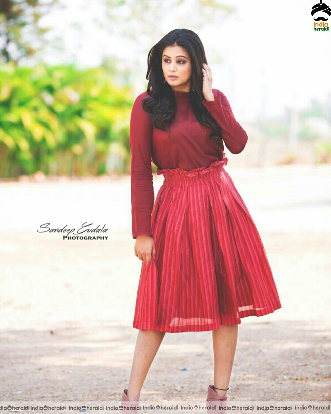 Priya Mani Latest Cute Red Dress stills