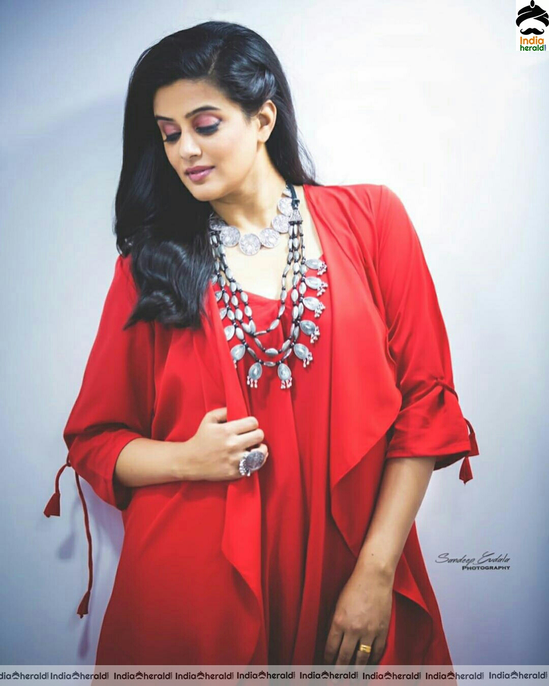 Priya Mani Latest Cute Red Dress stills