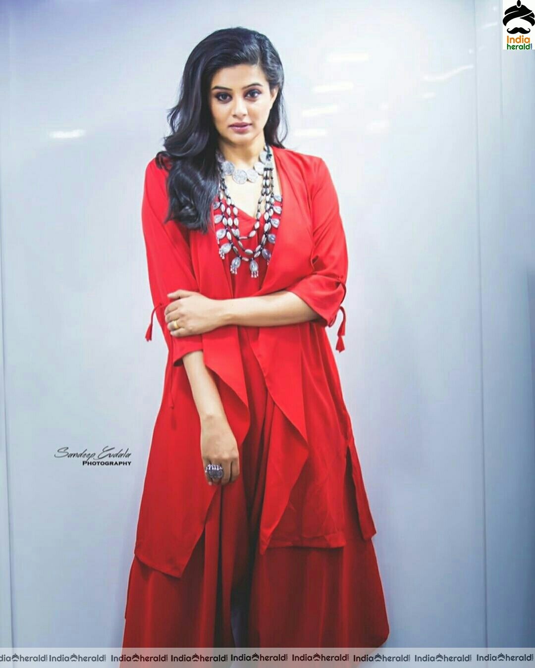 Priya Mani Latest Cute Red Dress stills