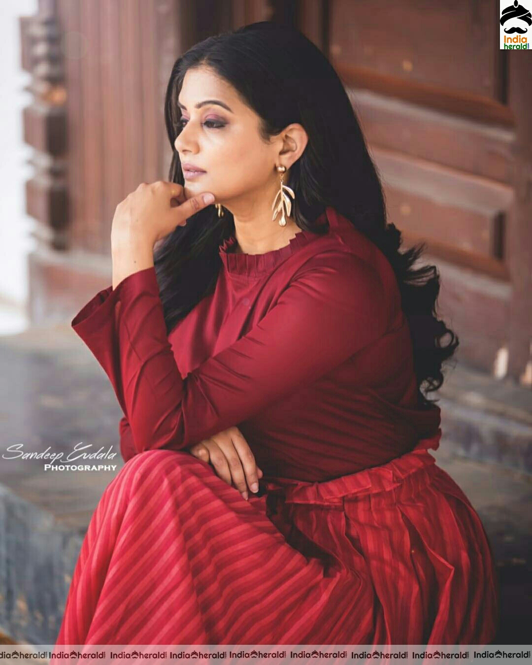Priya Mani Latest Cute Red Dress stills