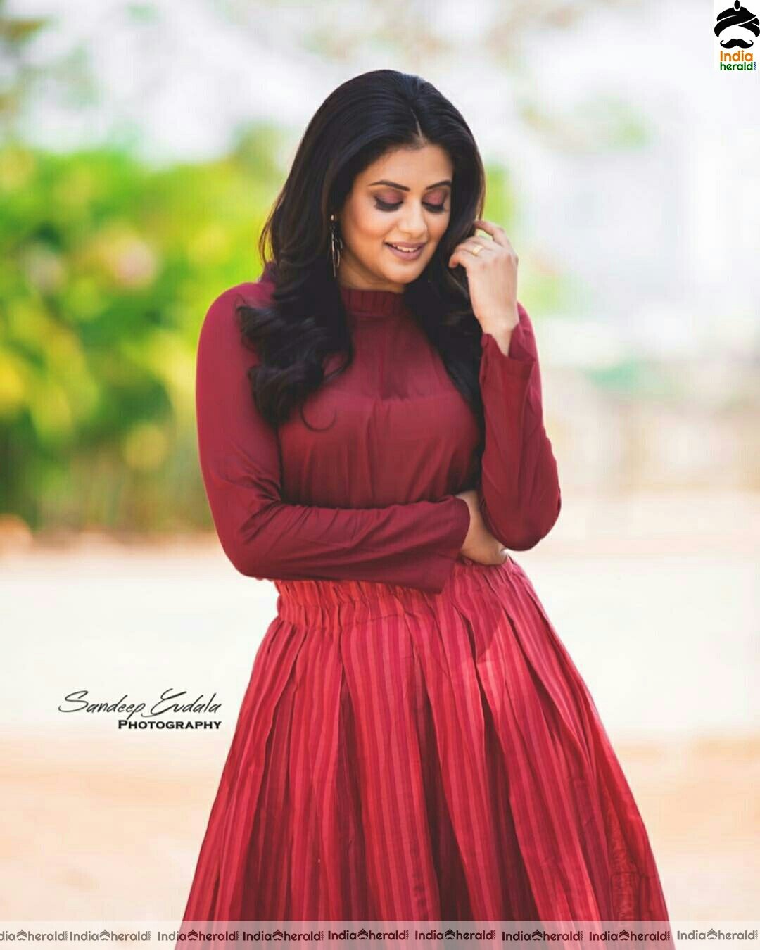Priya Mani Latest Cute Red Dress stills