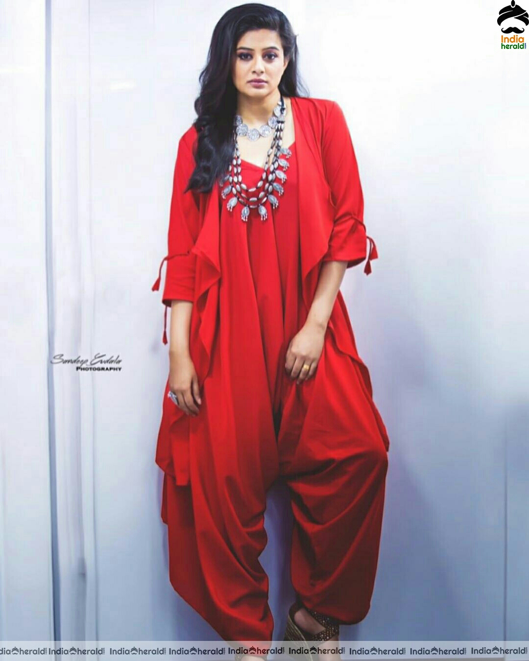 Priya Mani Latest Cute Red Dress stills