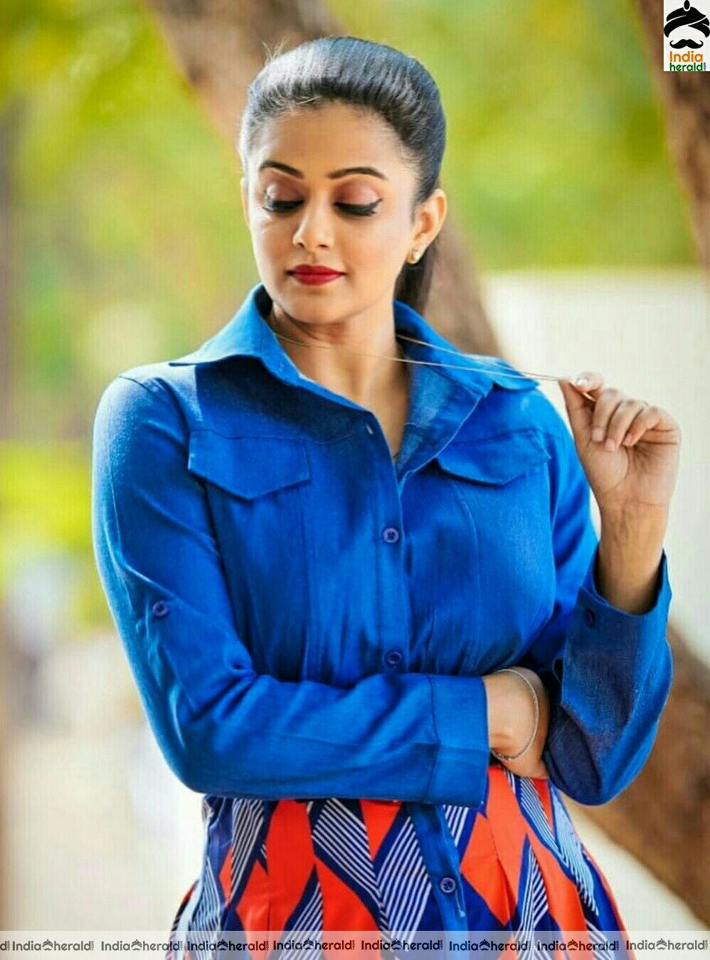 Priyamani Latest Blue Dress Photoshoot