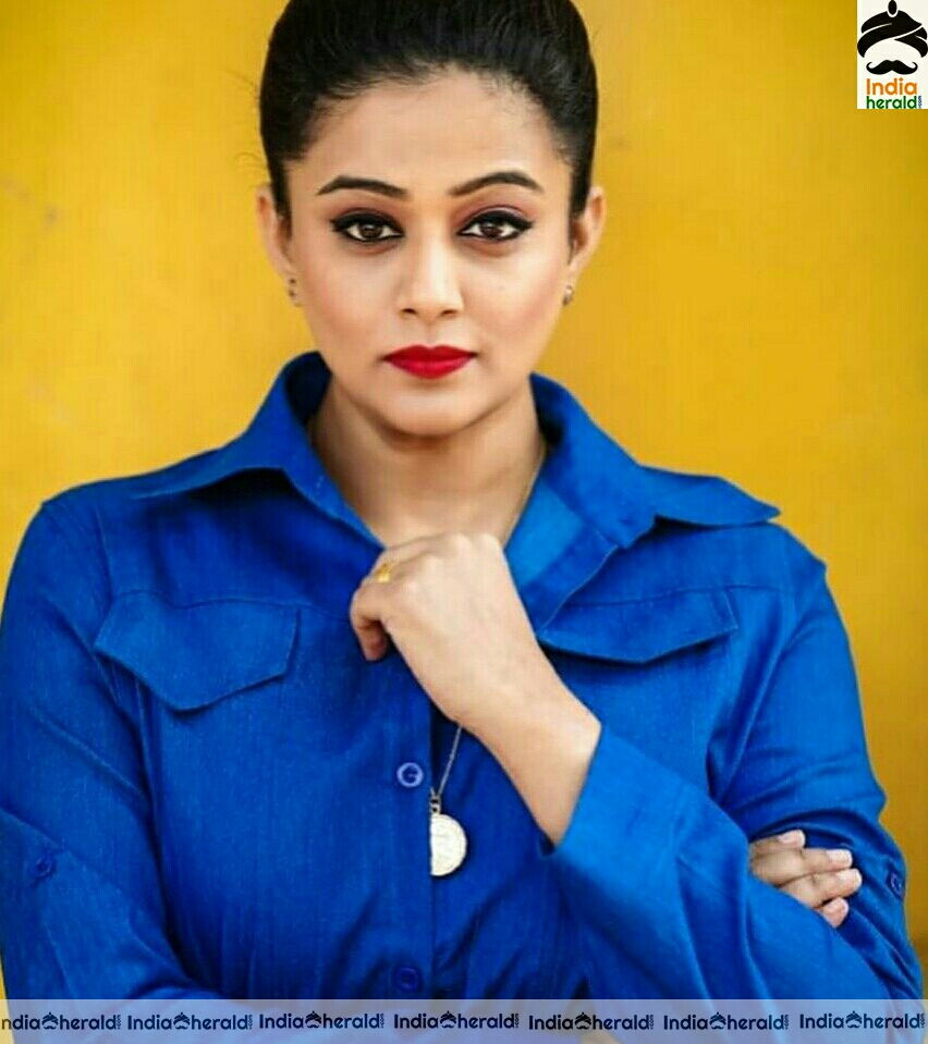 Priyamani Latest Blue Dress Photoshoot