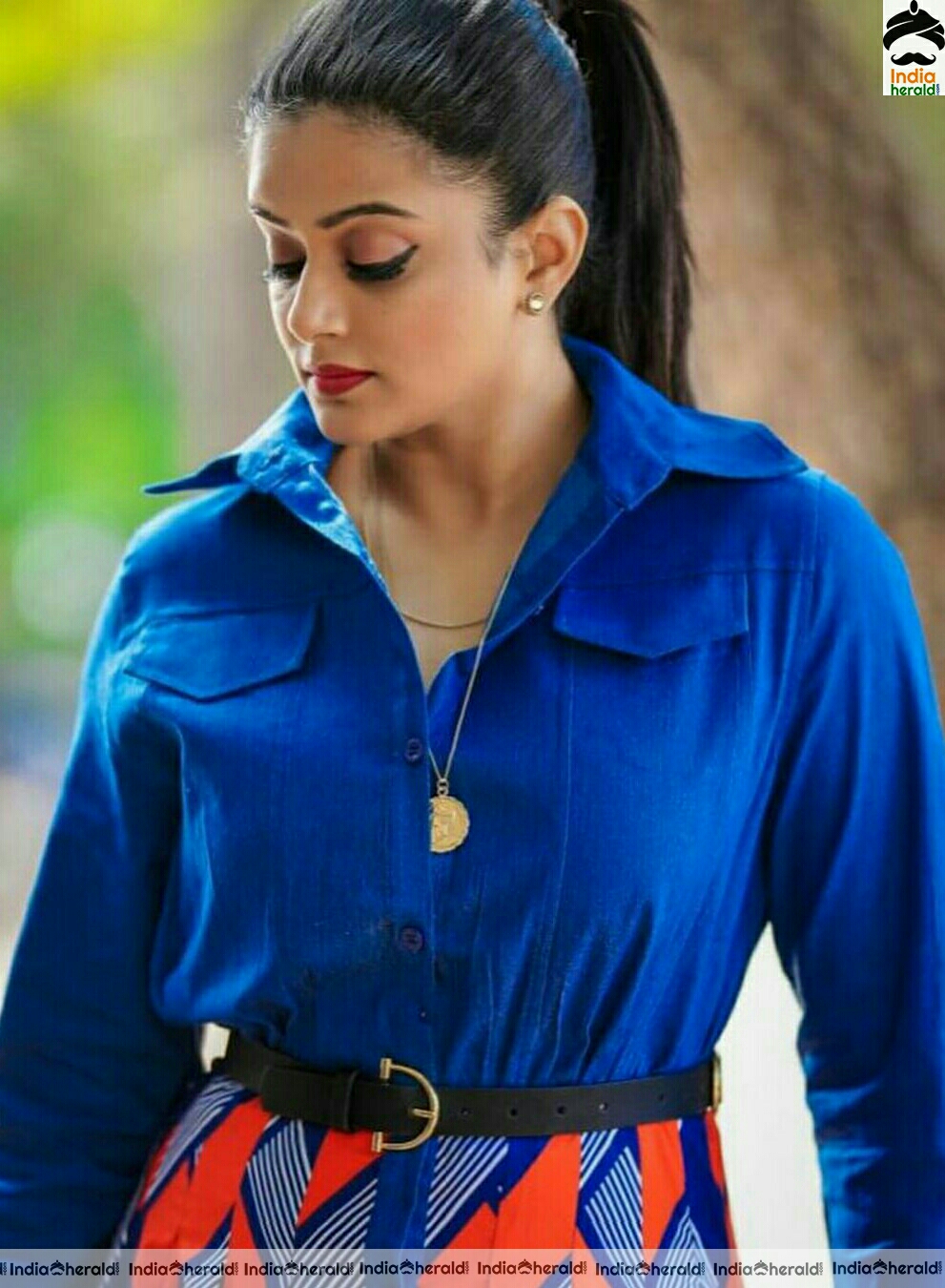 Priyamani Latest Blue Dress Photoshoot