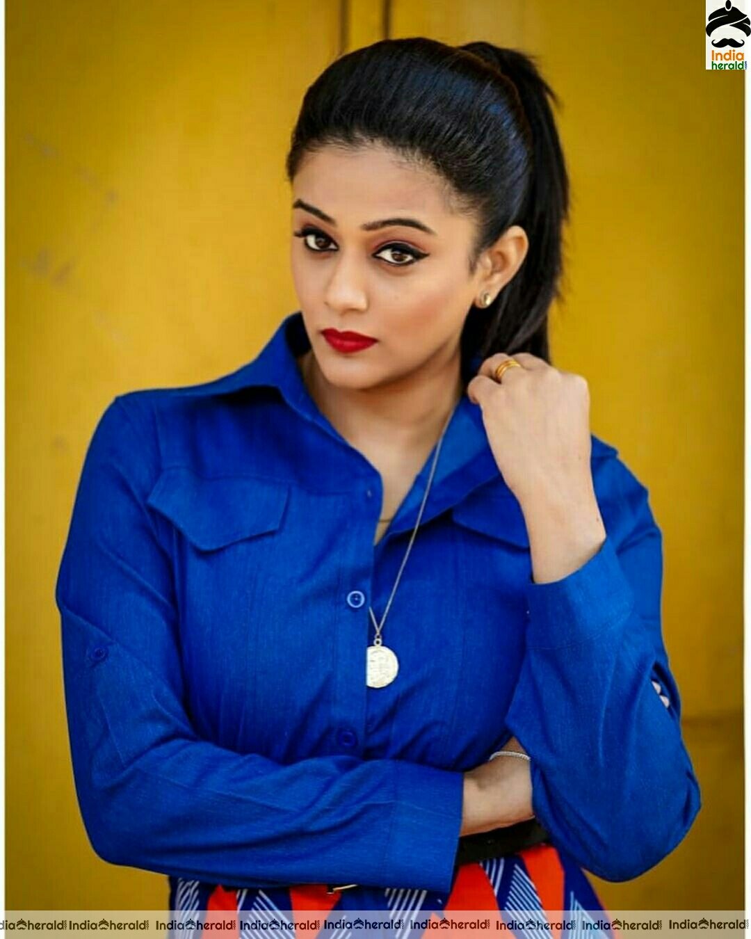 Priyamani Latest Blue Dress Photoshoot