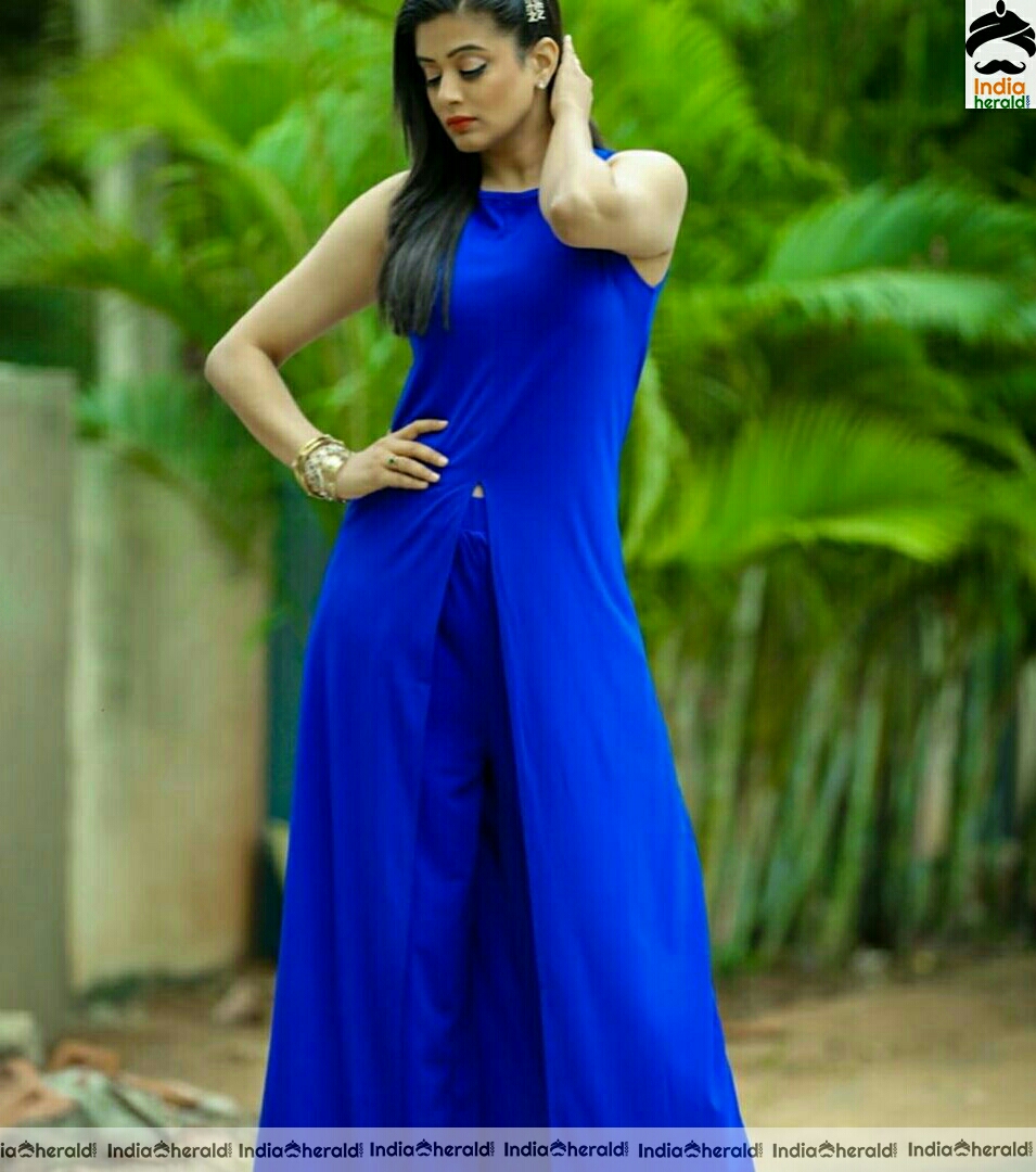 Priyamani Latest Blue Dress Photoshoot