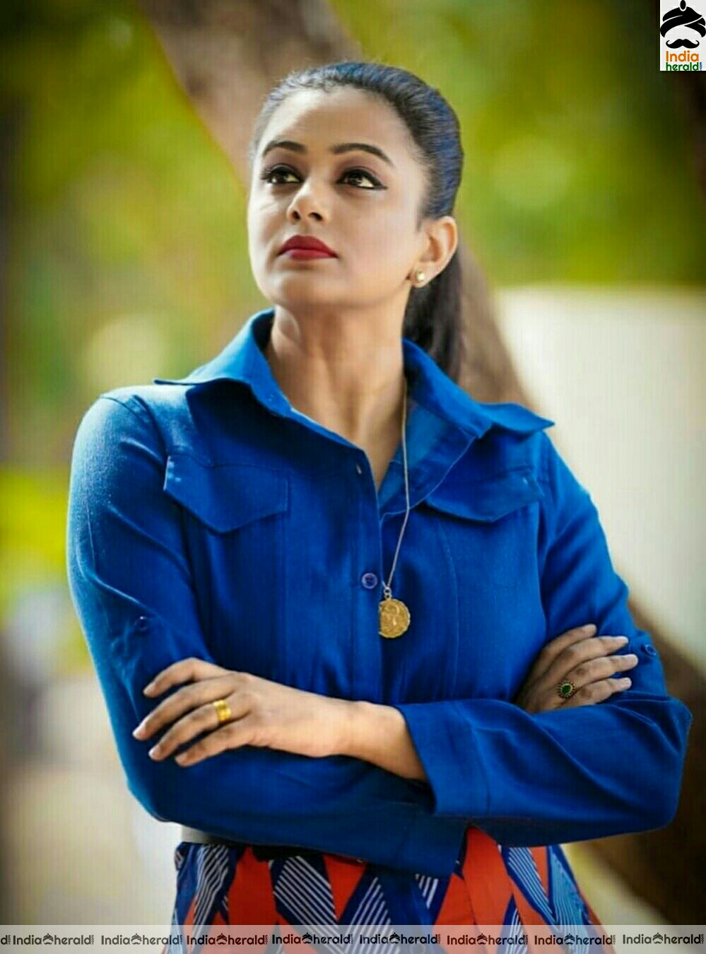 Priyamani Latest Blue Dress Photoshoot