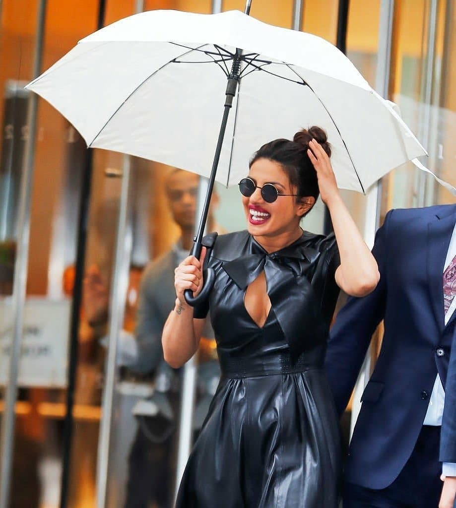 Priyanka Chopra Caught In Rain At NYC