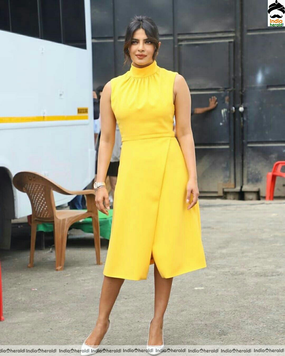 Priyanka chopra cute Yellow Dress Stills