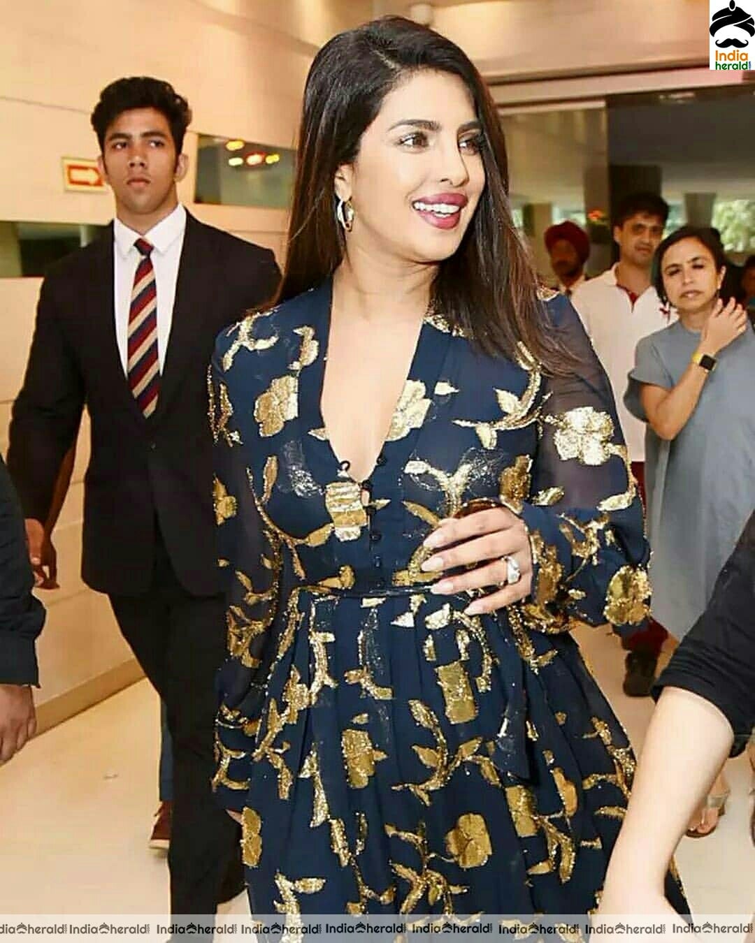 Priyanka Chopra Hot Cleavage Show During A Programme