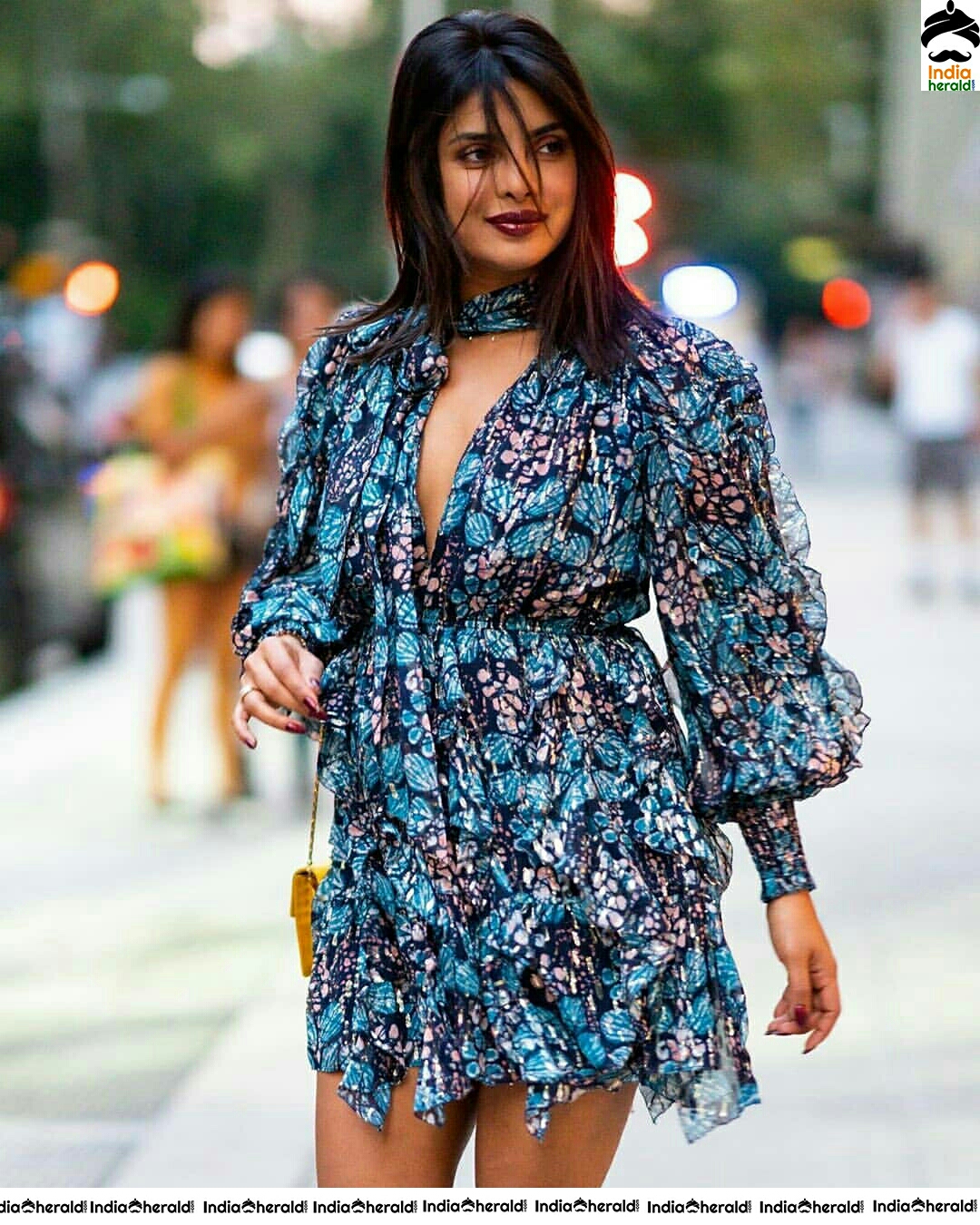 Priyanka Chopra Hot In blue Frock Stills