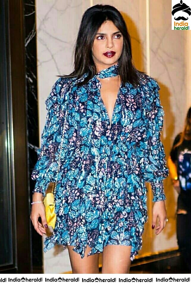 Priyanka Chopra Hot In blue Frock Stills