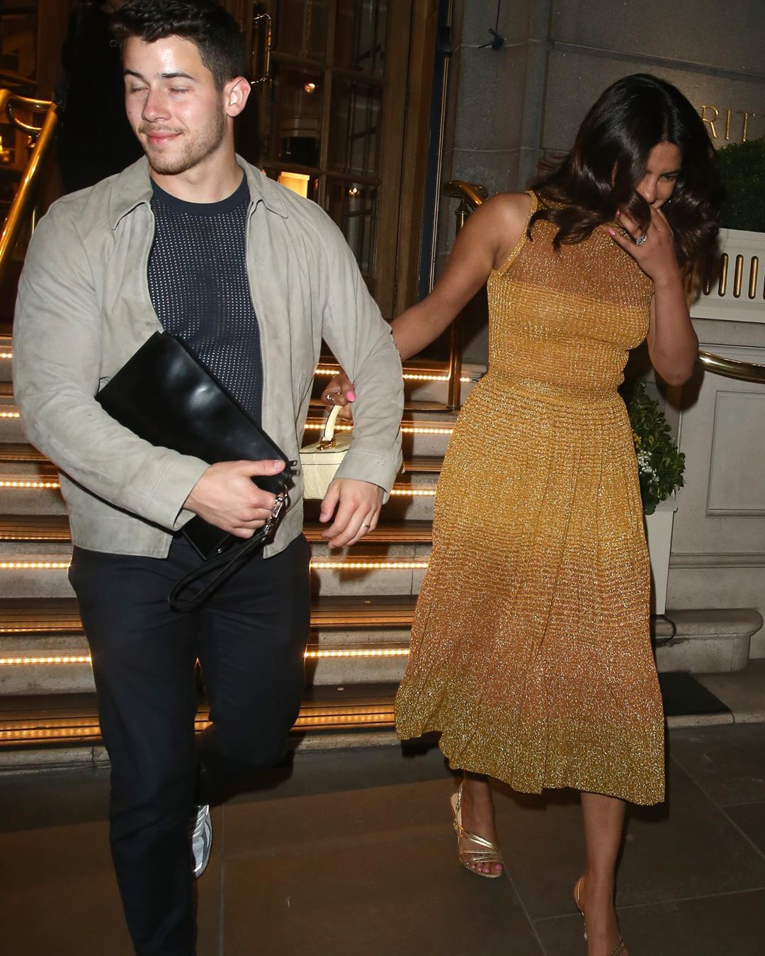 Priyanka Chopra Leaving Their Hotel In London With Her Husband