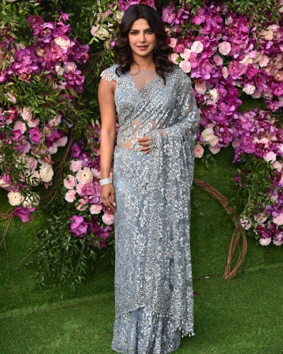 Priyanka Chopra Looking Hot In A Transparent Net lSaree