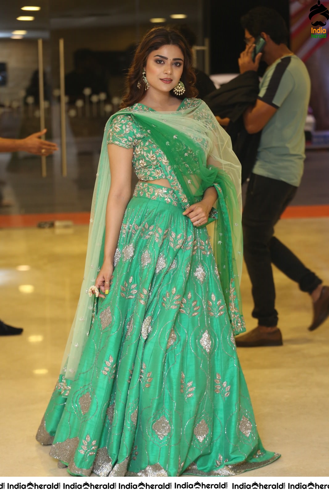 Priyanka Sharma Latest Photos in Green Attire Set 1