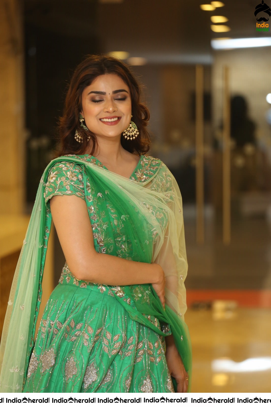 Priyanka Sharma Latest Photos in Green Attire Set 1