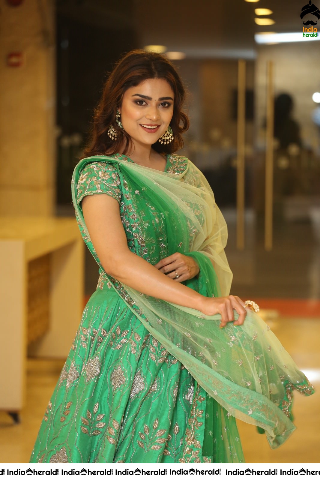 Priyanka Sharma Latest Photos in Green Attire Set 2